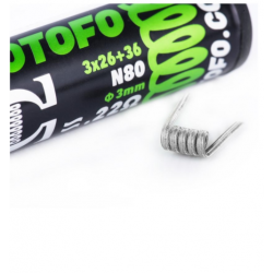 Schachtel mit 10 vorgefertigten Coils Alien Wire ni80 3*26 + 36GA - 0,22 Ohm - Swiss ProVape