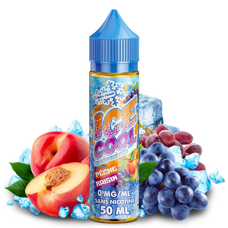 E-liquid Pêche Raisin - Shortfill format - Ice Cool by LiquidArom | 50ml