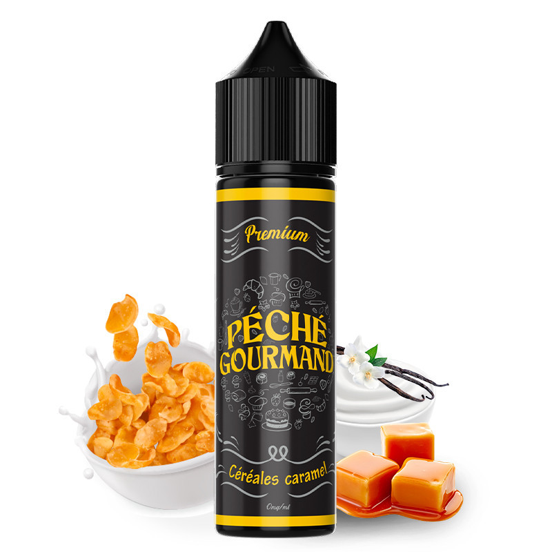 E-Liquide Céréales Caramel - Shortfill Format - Péché gourmand by Liquidelab | 50ml