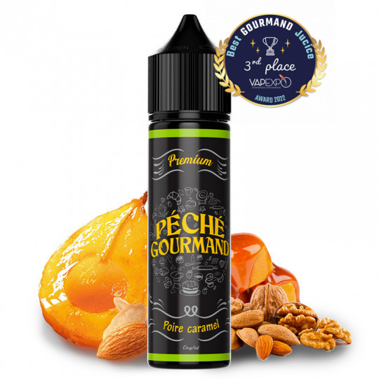 E-Liquide Poire Caramel - Shortfill Format - Péché gourmand by Liquidelab | 50ml