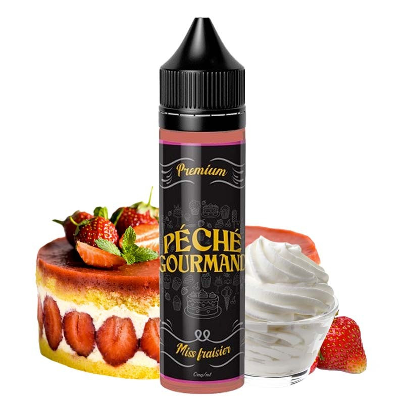 E-Liquid Miss Fraisier ( Erdbeeren, Schlagsahne & Biskuit) - Péché Gourmand by Liquidelab | 50 ml "Shortfill 60 ml"
