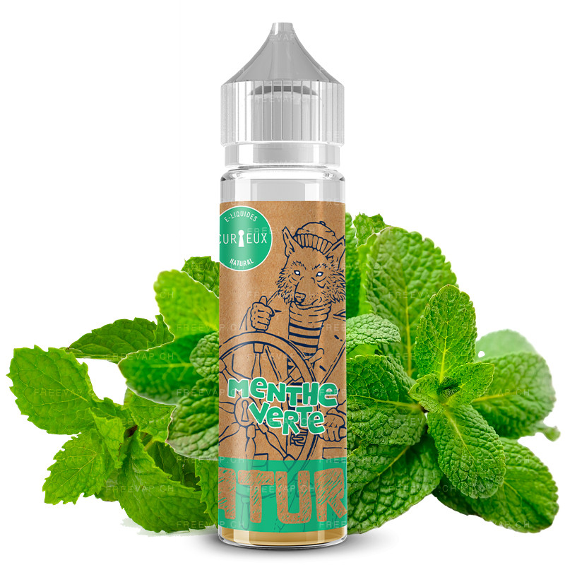 E-Liquid Natural Green Mint - Shortfill Format - Édition Natural by Curieux | 50ml
