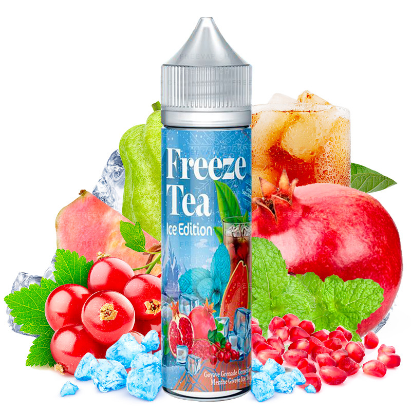 E-Liquid Guave Granatapfel Johannisbeere Eisminze Eistee - Shortfill Format - FreezeTea by Made in Vape | 50ml