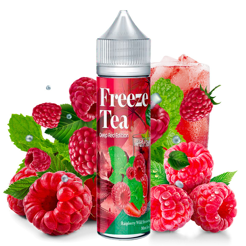 E-liquid Raspberry mint & wild strawberry ice tea - Shortfill Format - FreezeTea by Made in Vape | 50ml