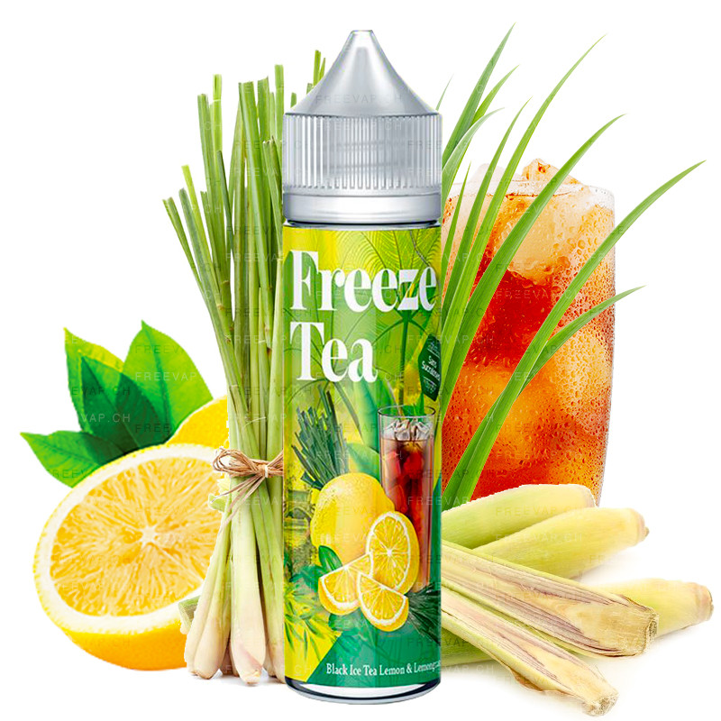 E-liquide Black Ice Tea Lemon & lemongrass - Shortfill Format - FreezeTea by Made in Vape | 50ml