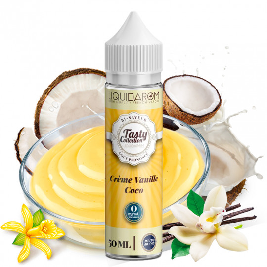 Eliquid Crème Vanille Coco - Shortfill format - Tasty by LiquidArom | 50ml