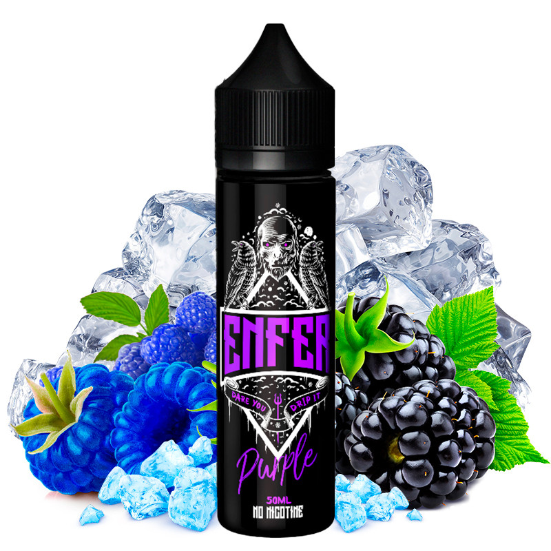 E-Liquid Purple (Blaue Himbeeren, Brombeeren & Ice) - Enfer | 50 ml "Shortfill 60 ml"