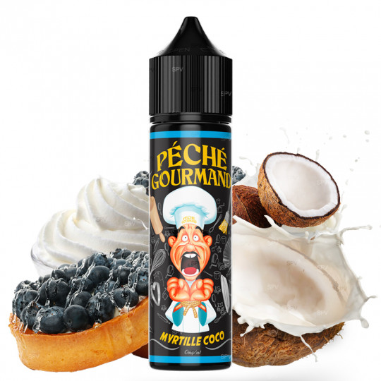 Myrtille Coco (Blueberry Coconut) - Péché gourmand by Liquidelab | 50 ml in 75 ml